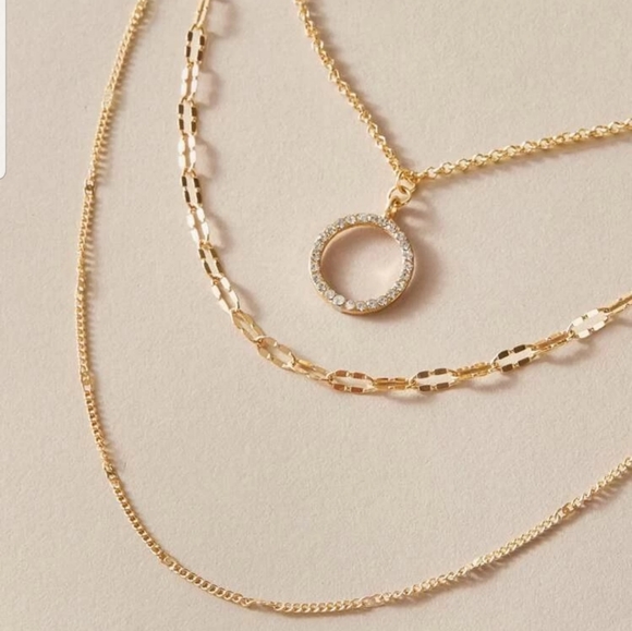 *Dorothy* Layered Rhinestone Necklace - Picture 3 of 4